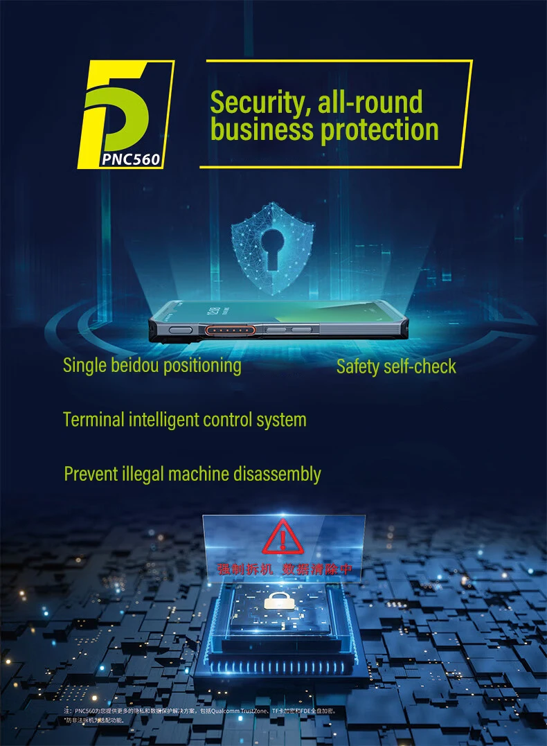 HYT PNC560 IP68 Waterproof and Dustproof Android 12 Broadband, Narrowband Communication, Biomet