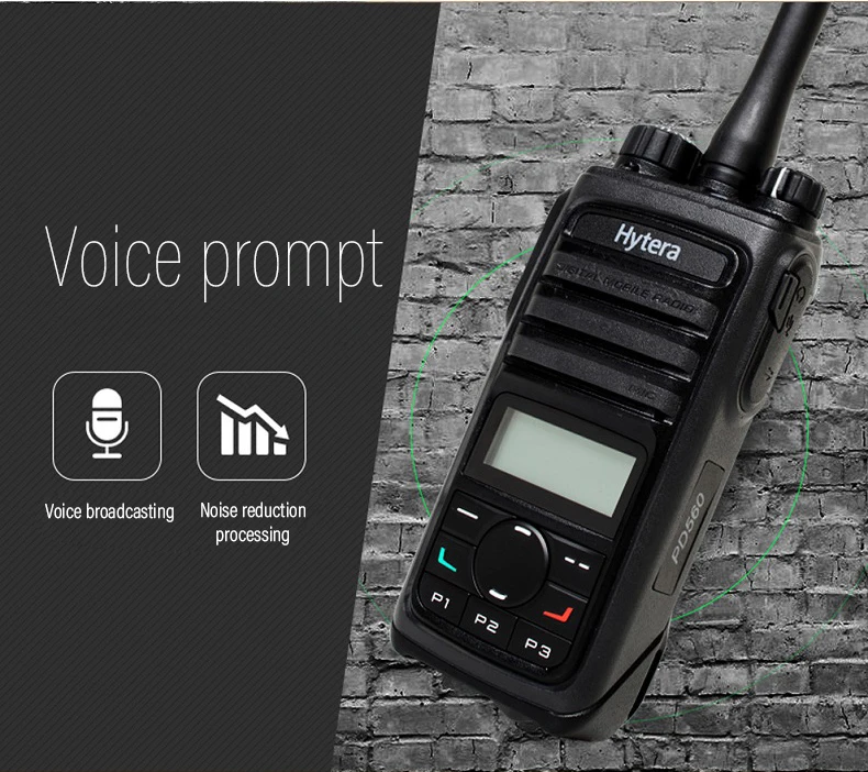 Hytera-PD560 Digital Walkie Talkie, Waterproof, Dustproof, Analog, Dual-Mode, Speech Encryption