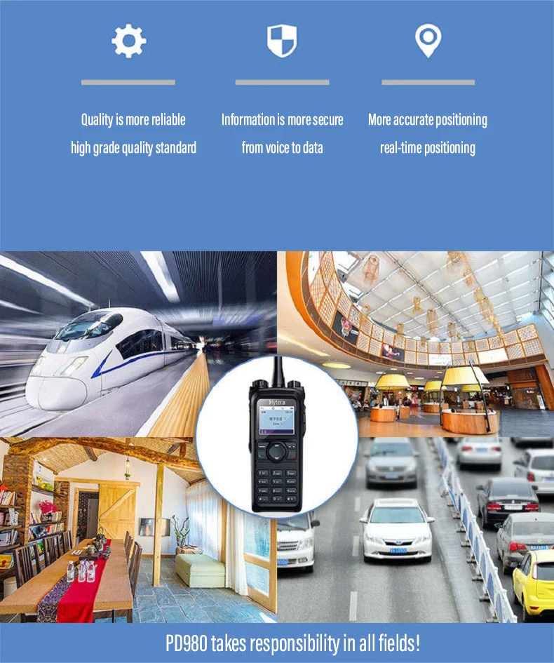 Hytera-PD980 Digital Noise Reduction Relay, Full-Duplex Call, Bluetooth Transmission, IP68 Wate