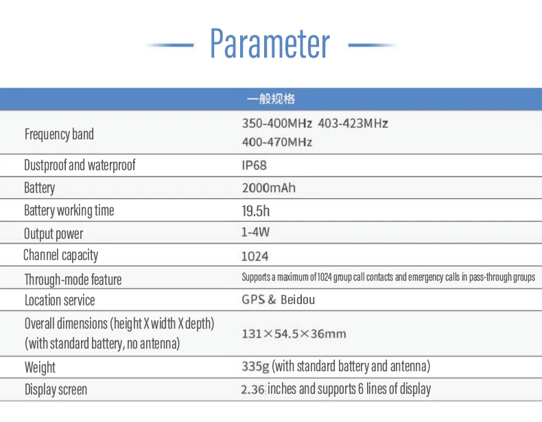Hytera-PD980 Digital Noise Reduction Relay, Full-Duplex Call, Bluetooth Transmission, IP68 Wate