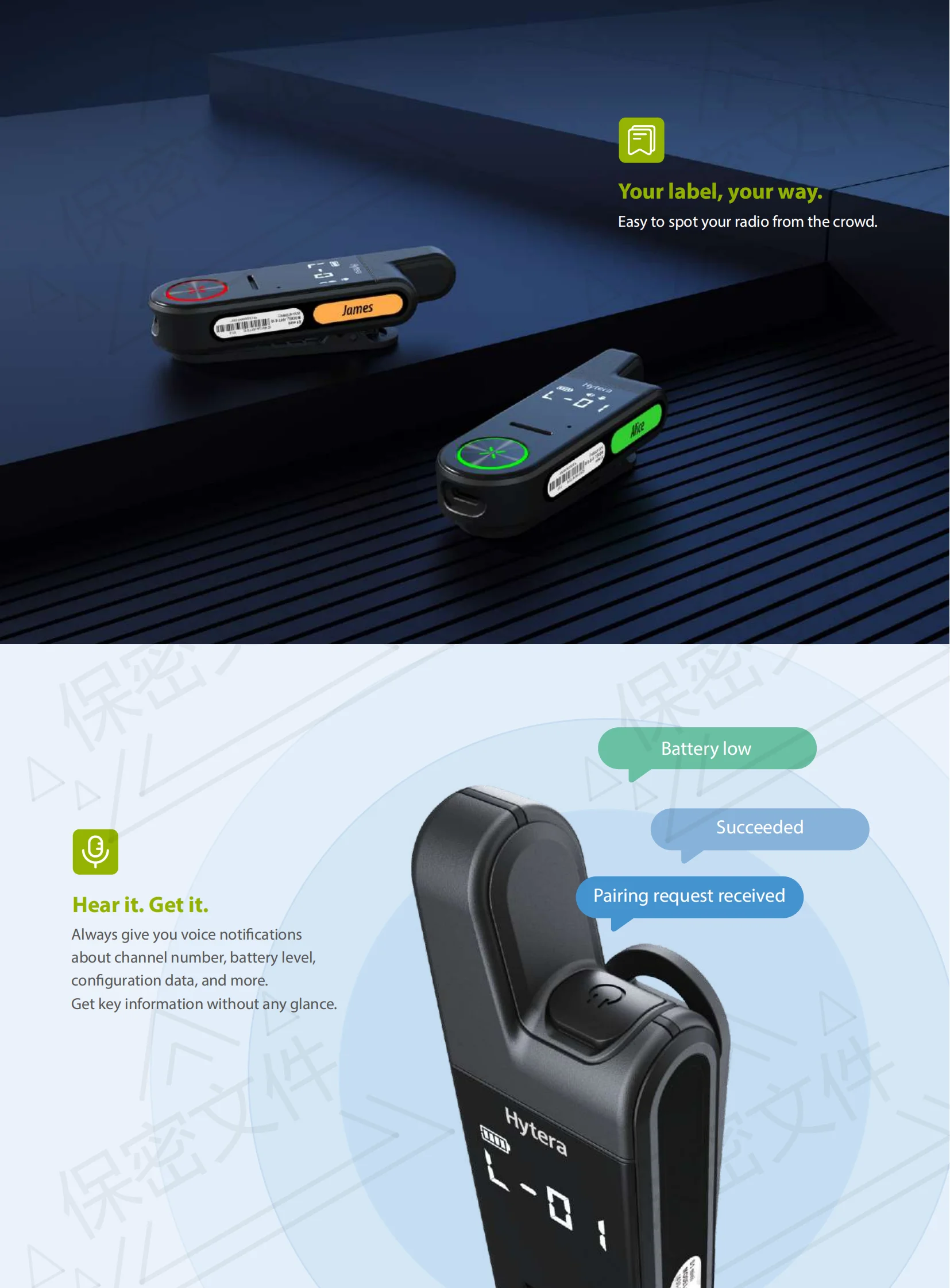 Original Hytera S1 mini Compact Collar Clip type Mini Walkie Talkie Long Range Analog Communica
