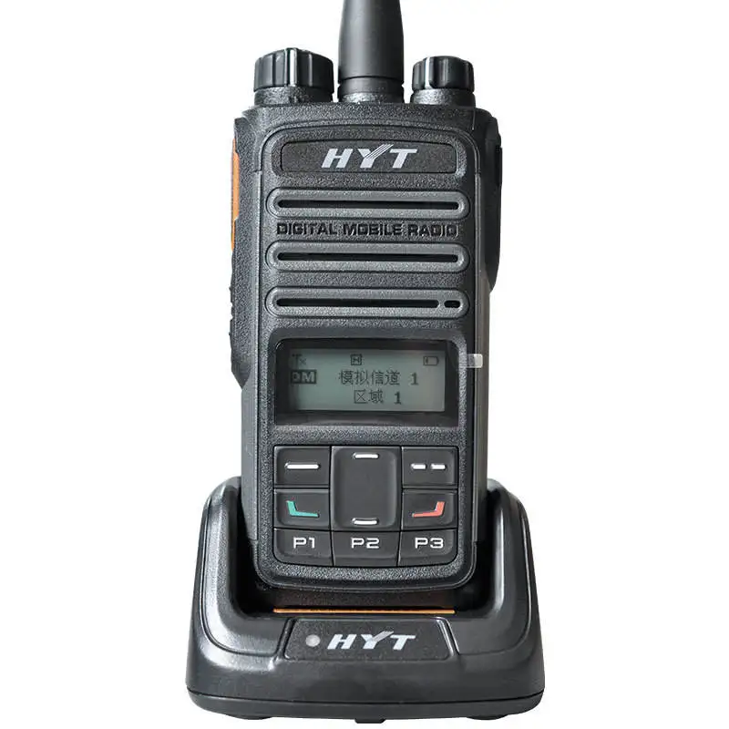 Hytera-Digital Analog Walkie Talkie, Dual Mode, Strong Penetration, Waterproof, Dustproof, Two-