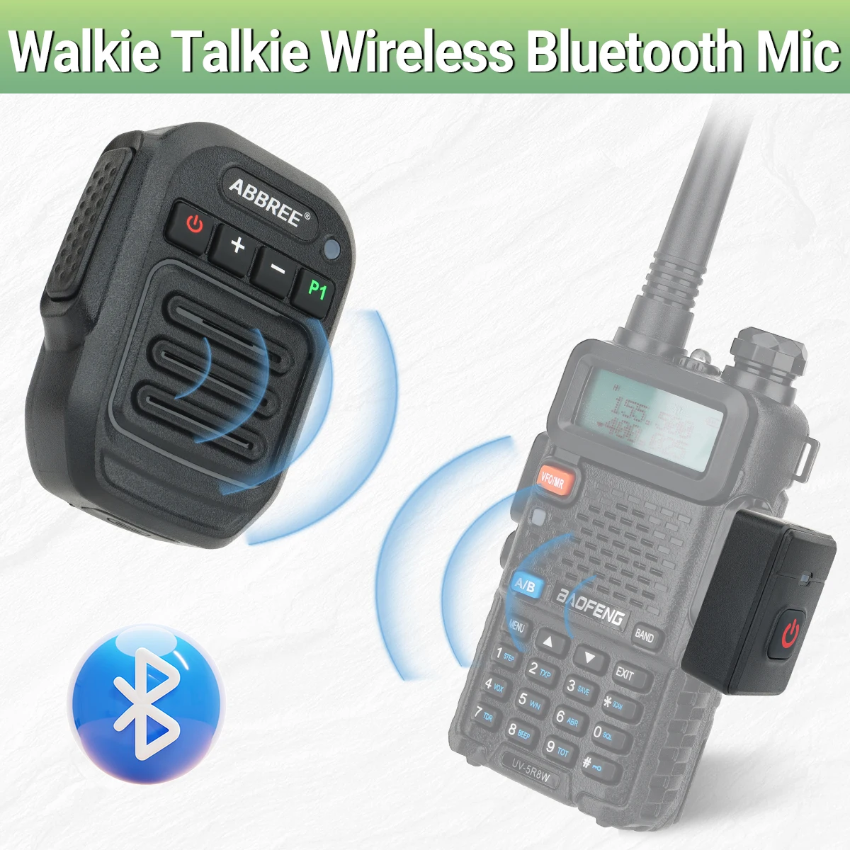 IP67 Waterproof Bluetooth Speaker Mic for Baofeng UV-5R & Quansheng Walkie Talkies – Ultimate A
