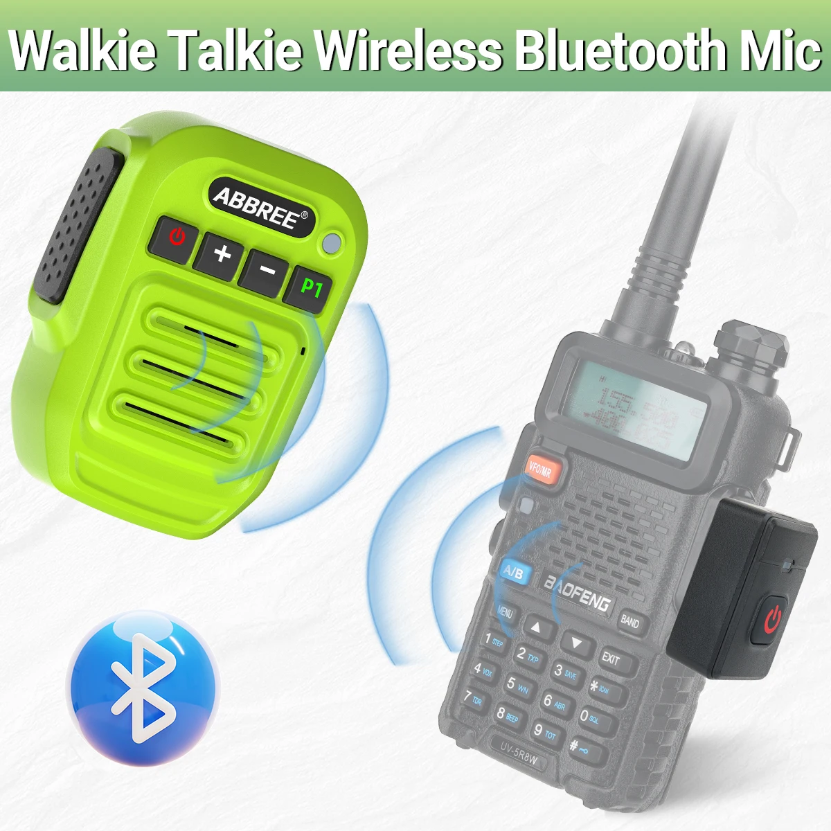 IP67 Waterproof Bluetooth Speaker Mic for Baofeng UV-5R & Quansheng Walkie Talkies – Ultimate A