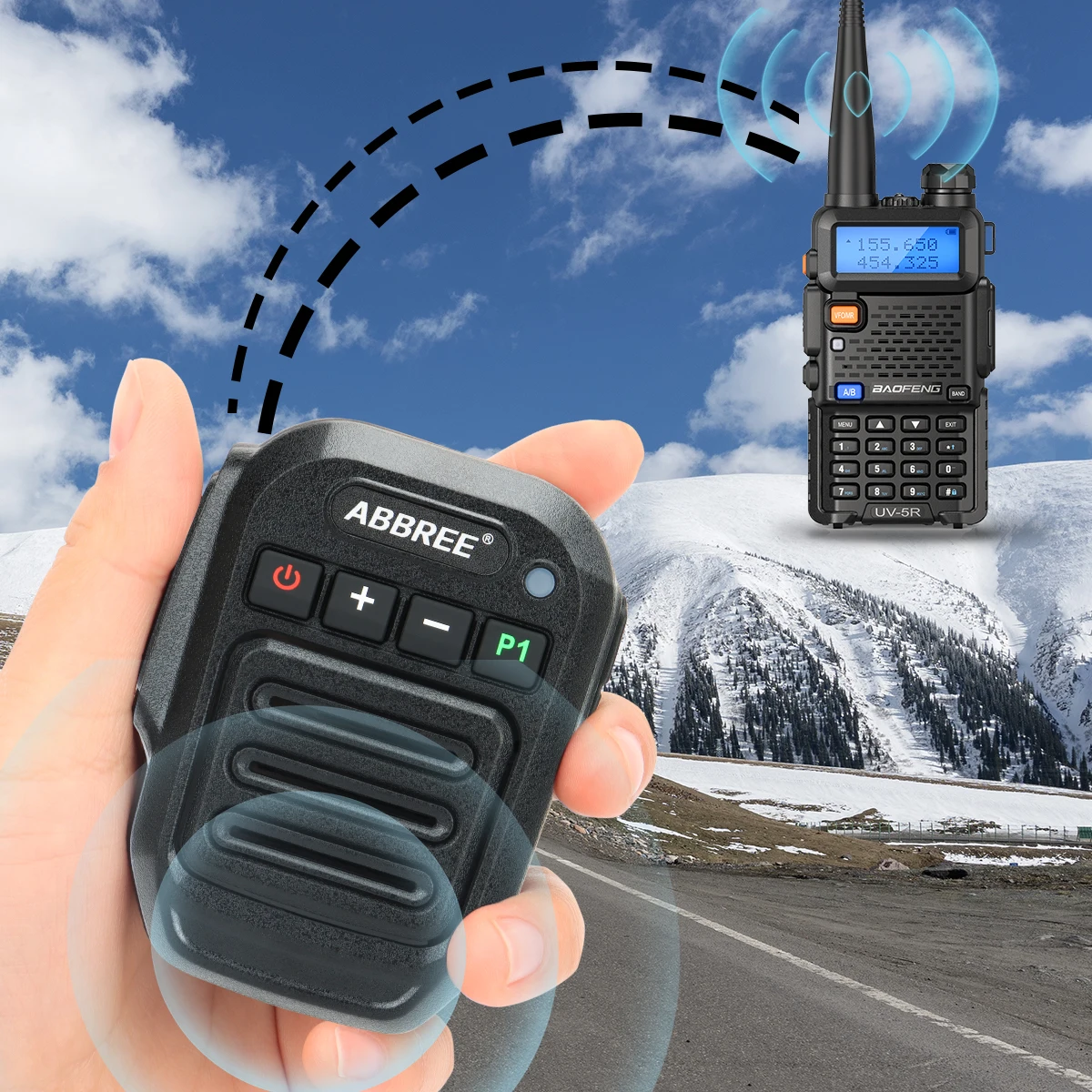 IP67 Waterproof Bluetooth Speaker Mic for Baofeng UV-5R & Quansheng Walkie Talkies – Ultimate A