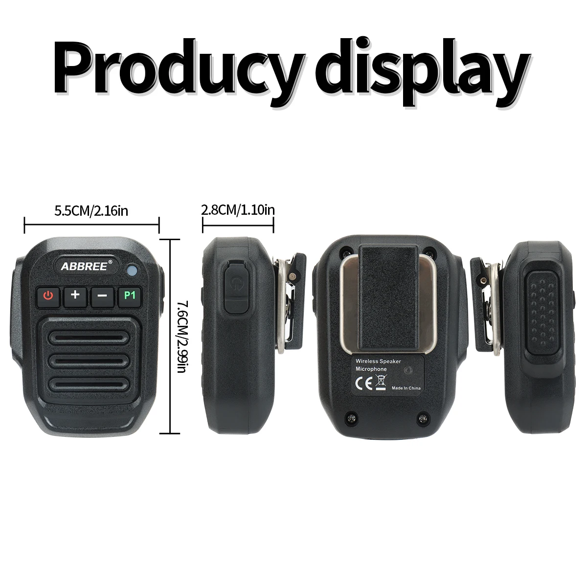 IP67 Waterproof Bluetooth Speaker Mic for Baofeng UV-5R & Quansheng Walkie Talkies – Ultimate A
