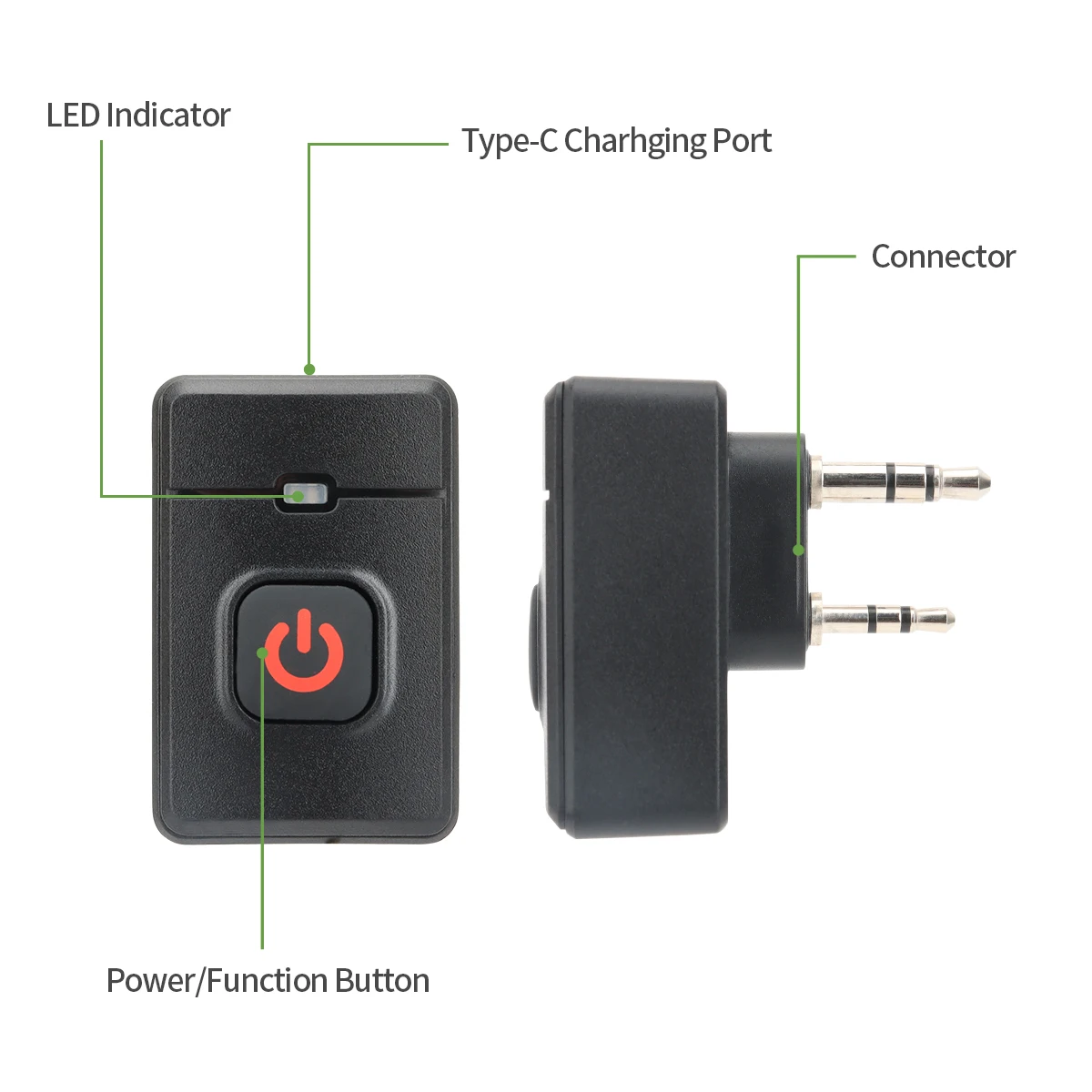 IP67 Waterproof Bluetooth Speaker Mic for Baofeng UV-5R & Quansheng Walkie Talkies – Ultimate A