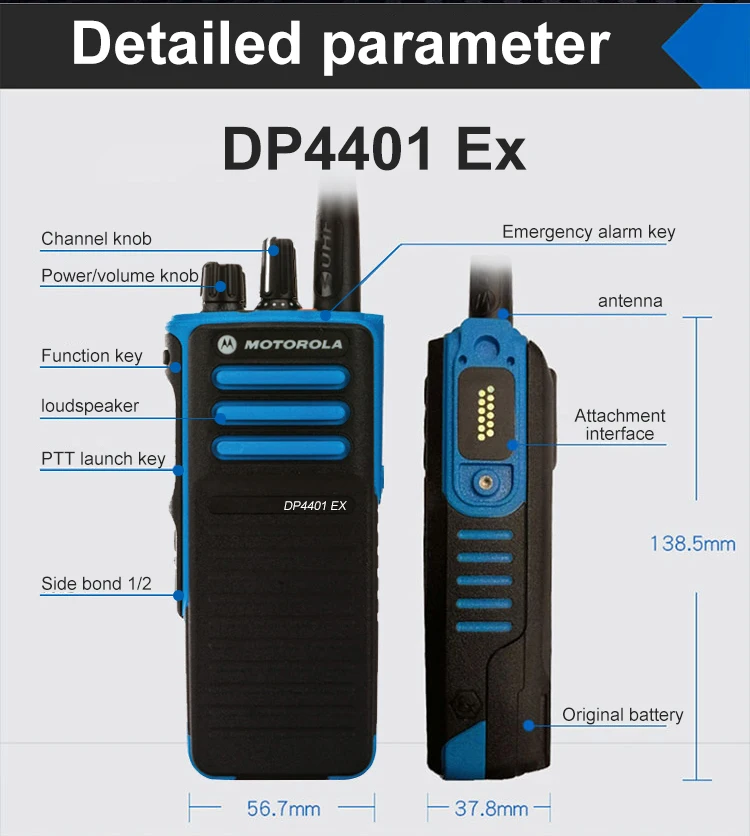 Motorola-Dp4401ex Explosion-Proof Two-Way Radio, Wireless Portable Interphone, DP4401ex XIR P86