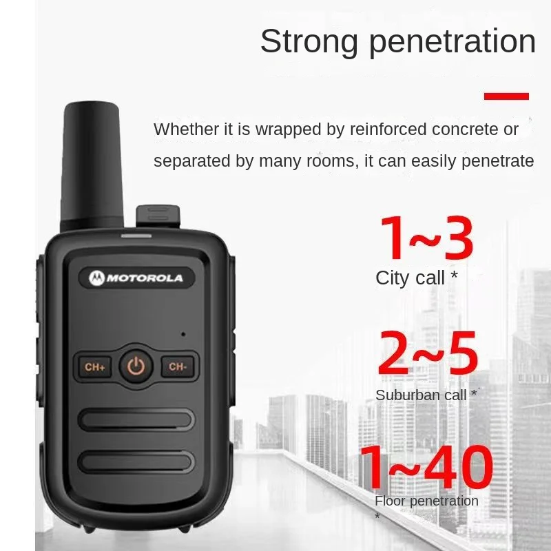 Motorola Walkie Talkie GP518 Portable Two-Way Radio 16 Channels UHF 400-470MHz Walkie-talkies R