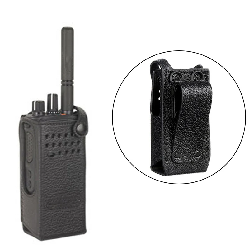 Portable Walkie Talkie Hard Leather Carry Case for Motorola, XPR7000, XPR7350, XPR7350e, DGP805