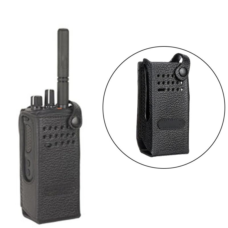 Portable Walkie Talkie Hard Leather Carry Case for Motorola, XPR7000, XPR7350, XPR7350e, DGP805