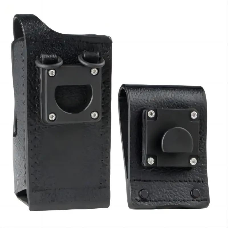 TRBOW-Leather Carry Case with Swivel Belt Loop for Motorola DP2600e, Dep570e, Two Way Radio, PM