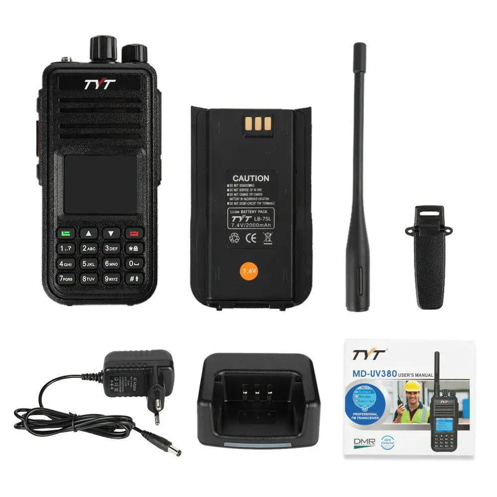 TYT DMR Digital Mobile Radio MD-UV380 Tytera Walkie Talkie 1000 Channel Professional Ham CB Rad
