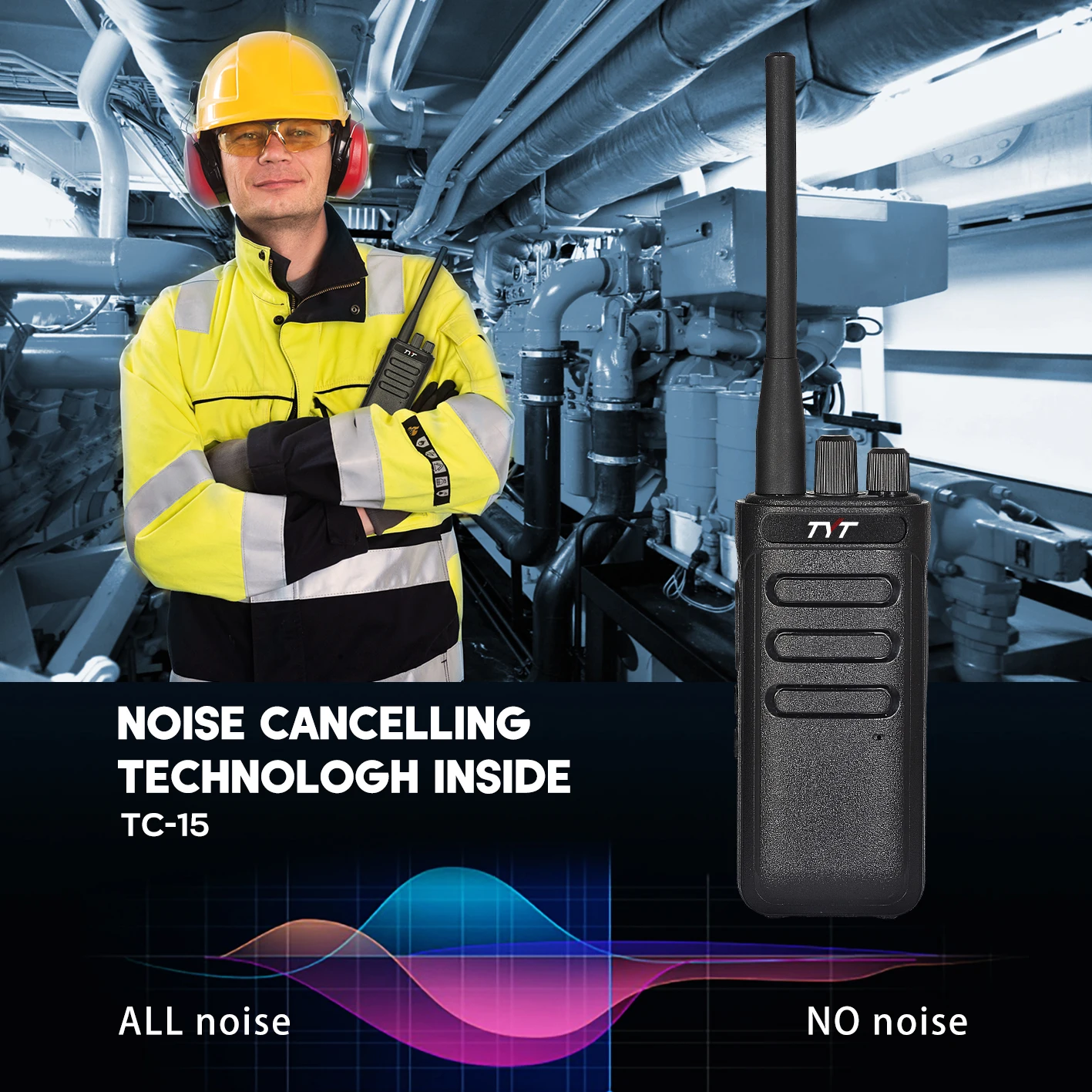 TYT TC-15 10W high power noise cancellation Two Way Radio long range WalkieTalkie portable Radi