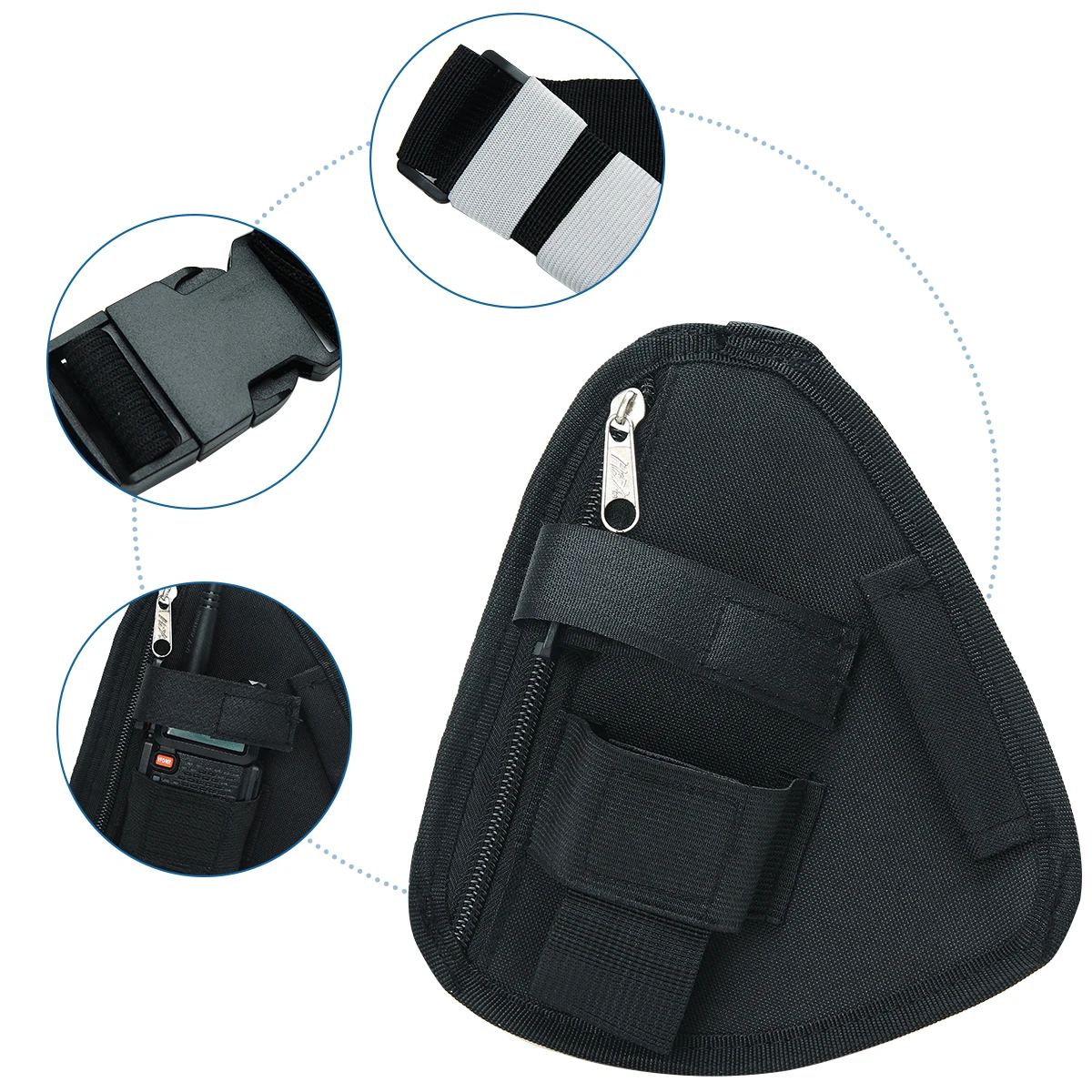 Adjustable Walkie Talkie Chest Harness Holster for Baofeng UV-5R & More | Durable Pouch Pack