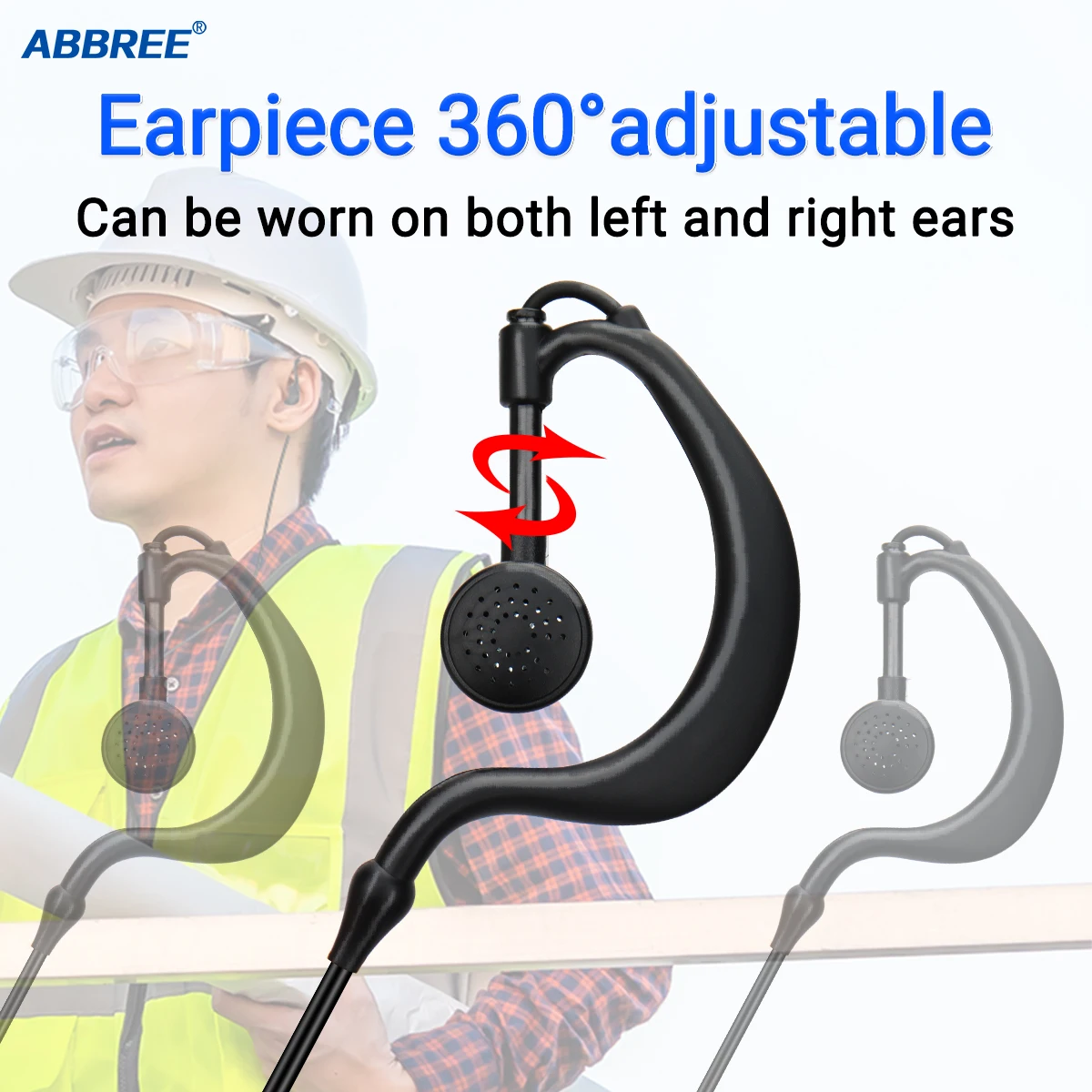 Premium 3.5mm Walkie Talkie Headset - Stereo Earpieces for Baofeng UV-5R, BF-888S, UV-21 & Quan