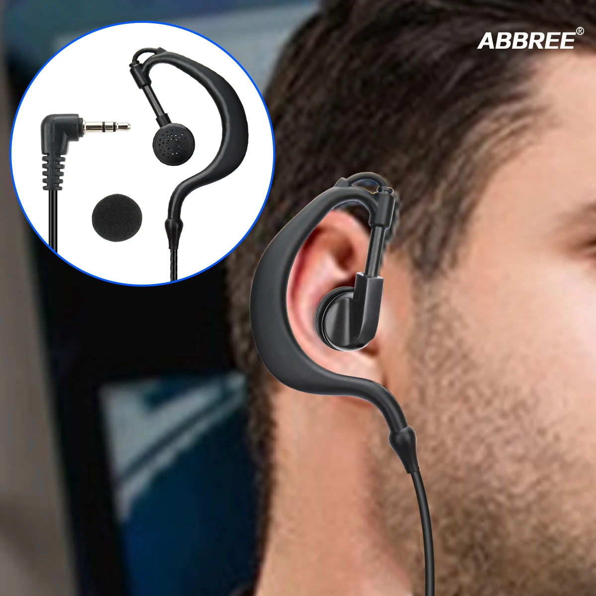 Premium 3.5mm Walkie Talkie Headset - Stereo Earpieces for Baofeng UV-5R, BF-888S, UV-21 & Quan