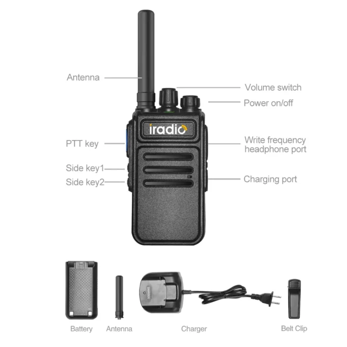 Iradio V550 Two Way Radio - in-hand use