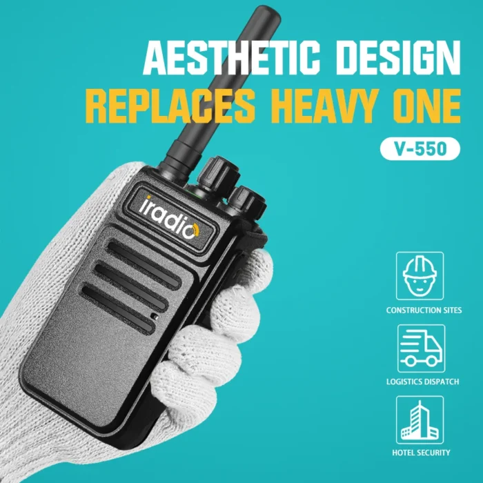 Iradio V550 Two Way Radio - close-up