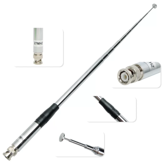 Premium 27MHz BNC Telescopic Antenna for Cobra, Midland, Uniden, Maxon, President & Anytone Handheld CB Radios - Image 3