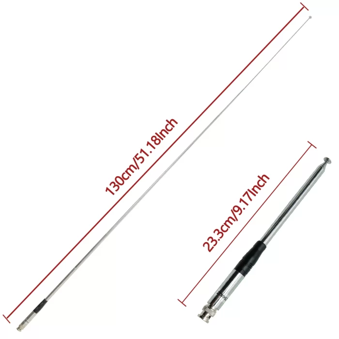 Premium 27MHz BNC Telescopic Antenna for Cobra, Midland, Uniden, Maxon, President & Anytone Handheld CB Radios - Image 4