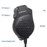 Baofeng UV-82 Dual PTT Speaker Mic - Enhanced Audio for UV-8D & BF-UV82 Walkie Talkies - Image 3