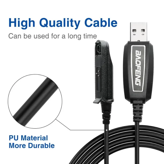 Baofeng UV-9R Waterproof USB Programming Cable | PL2303 Chip for Walkie Talkie & Ham Radio - Image 4