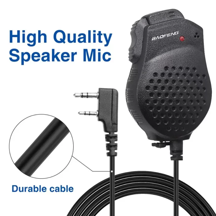 Baofeng UV-82 Dual PTT Speaker Mic - Enhanced Audio for UV-8D & BF-UV82 Walkie Talkies - Image 5