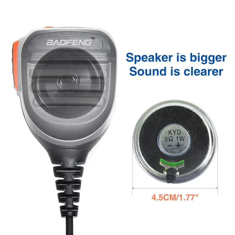 Baofeng Walkie Talkie Dual PTT Speaker Microphone for UV-5R, BF-888S & More - Enhance Communication - View 3