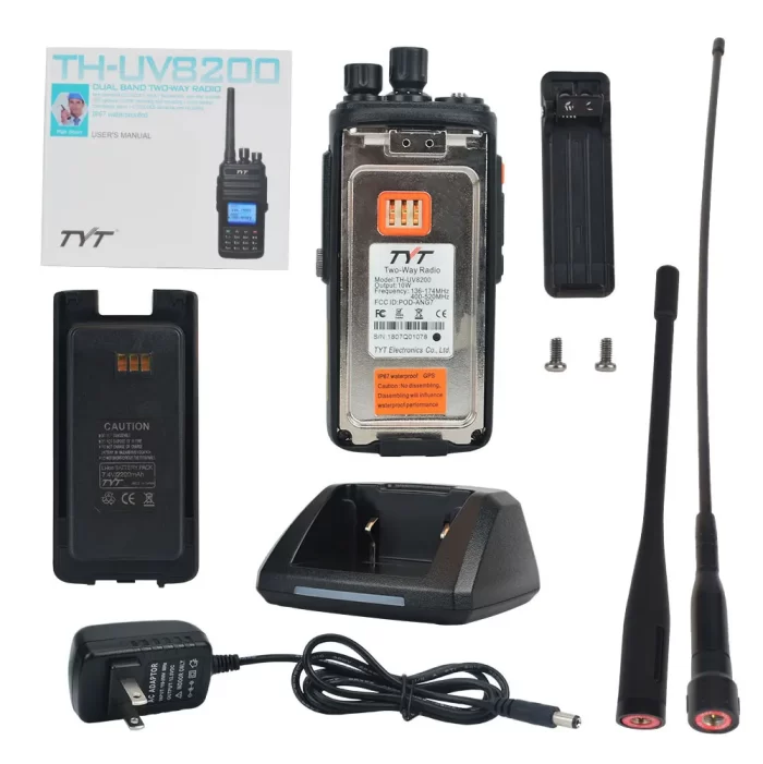 TYT TH-UV8200 IP67 waterproof dual band GPS 10W walkie talkie