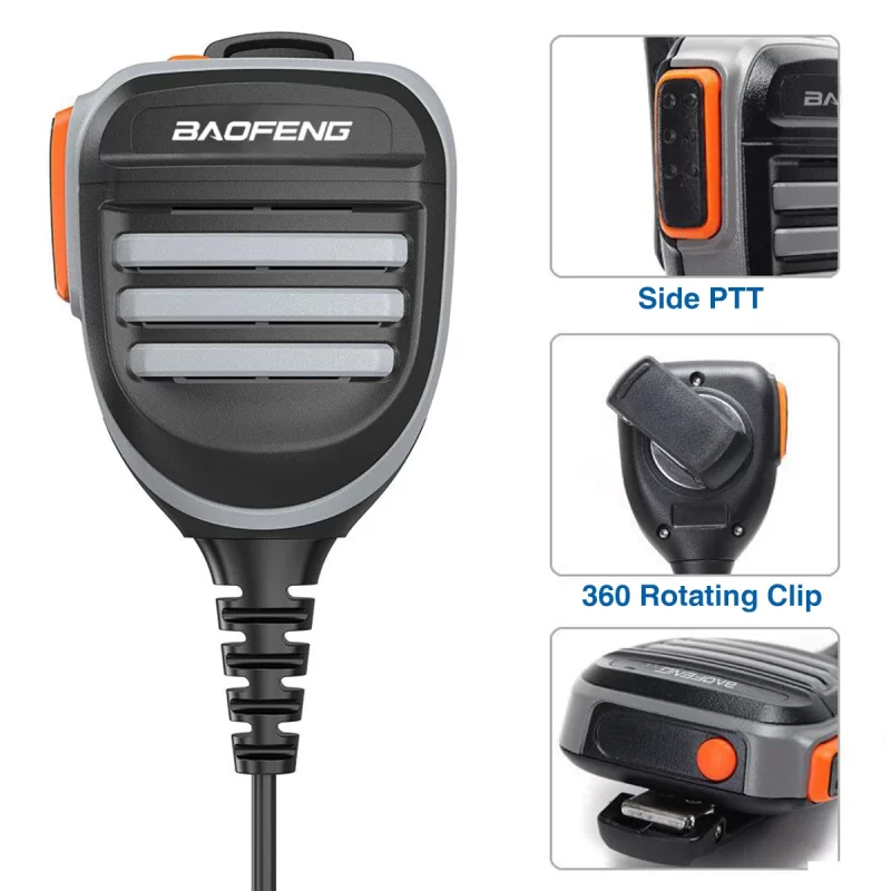 Baofeng Walkie Talkie Dual PTT Speaker Microphone for UV-5R, BF-888S & More - Enhance Communication - View 2
