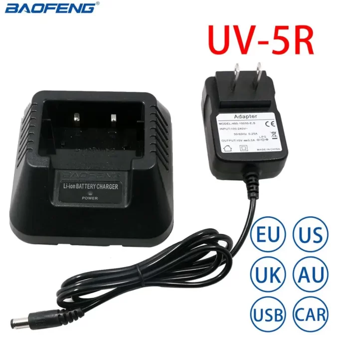 Baofeng UV-5R Charger: Fast USB & Car Battery Charging for UV-5R DM-5R Plus Walkie Talkies - Image 2