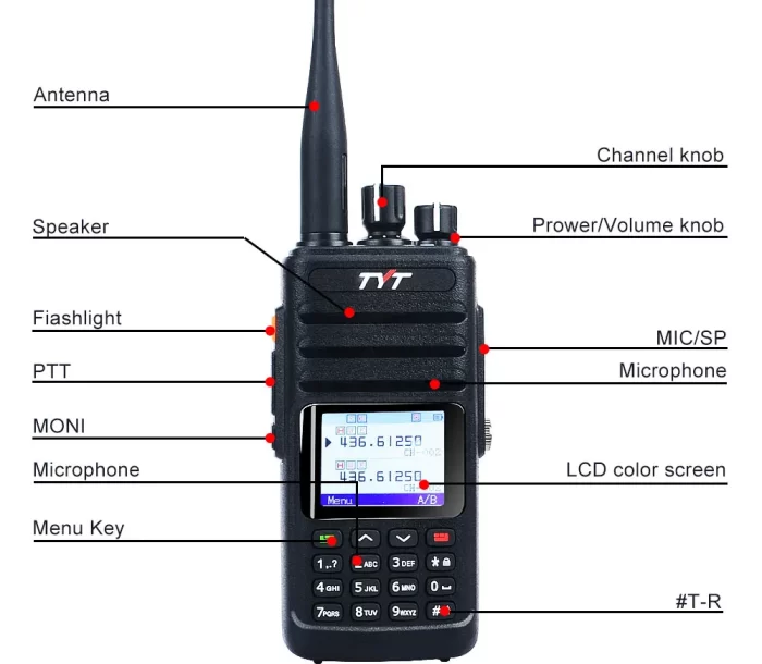 TYT TH-UV8200 IP67 waterproof dual band GPS 10W walkie talkie