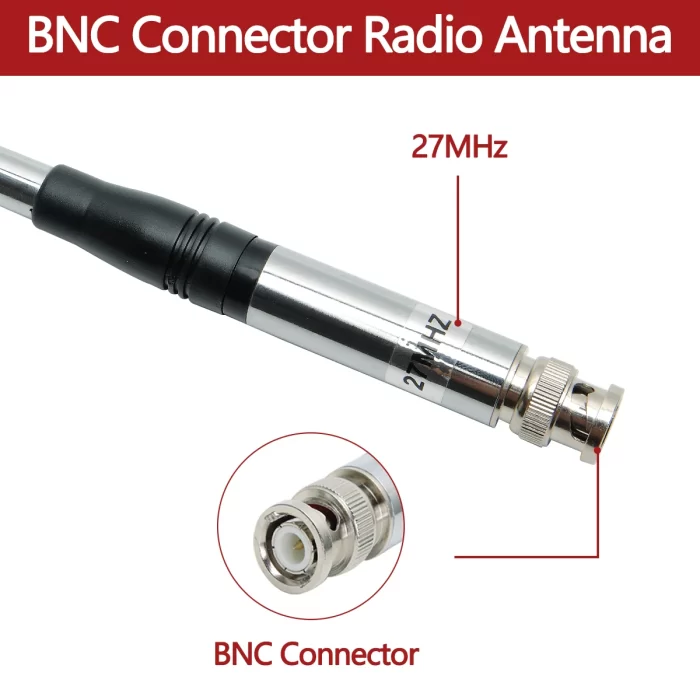 Premium 27MHz BNC Telescopic Antenna for Cobra, Midland, Uniden, Maxon, President & Anytone Handheld CB Radios - Image 2