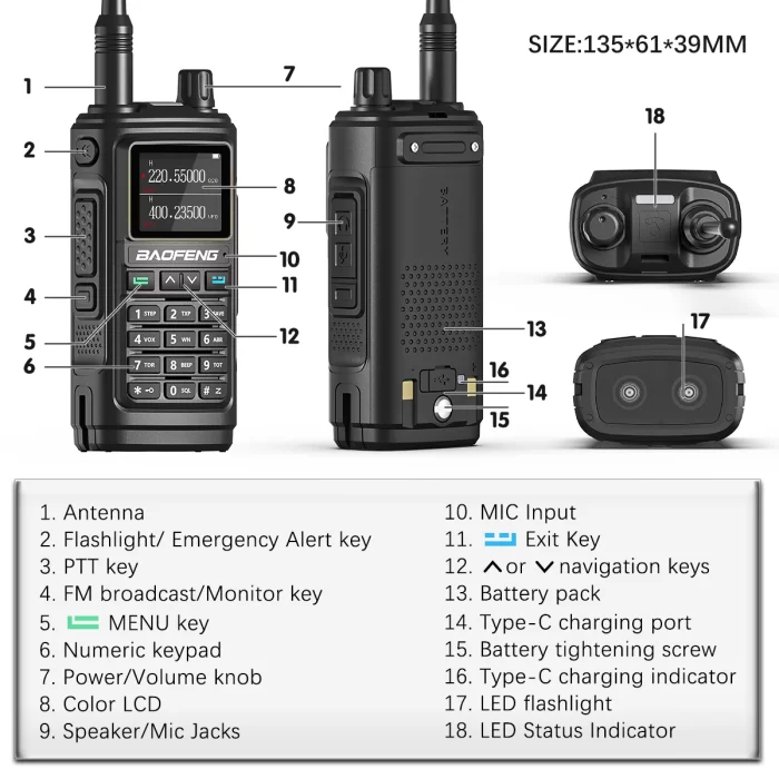BaoFeng UV-17 Pro V2 Walkie Talkie - Waterproof 16 KM Range Two-Way Radio | Powerful UV-5R S22 Ham Radio - Image 6
