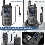 Baofeng UV-21 Pro Walkie Talkie: Tri-Band Charger, 999CH Frequency, Long Range NOAA for UV-5R Ham Radio - Image 3