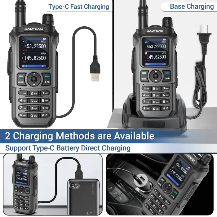 Baofeng UV-21 Pro Walkie Talkie: Tri-Band Charger, 999CH Frequency, Long Range NOAA for UV-5R Ham Radio - Image 3