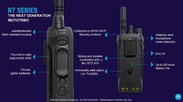 Motorola R7 GPS Bluetooth Handheld Walkie Talkie, Long Range, DMR Amateur Radio, Two-Way Radio, UHF, VHF, Original Motorola R7 - Image 5
