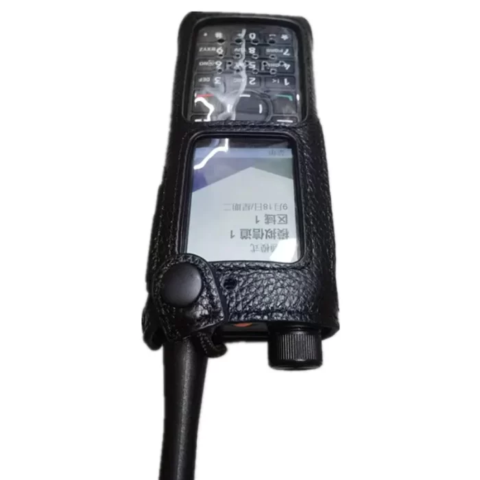 Premium Leather Two Way Radio Intercom with Rotating Buckle | Protective Cover for HP700, HP680, HP780 Walkie Talkies - Image 3