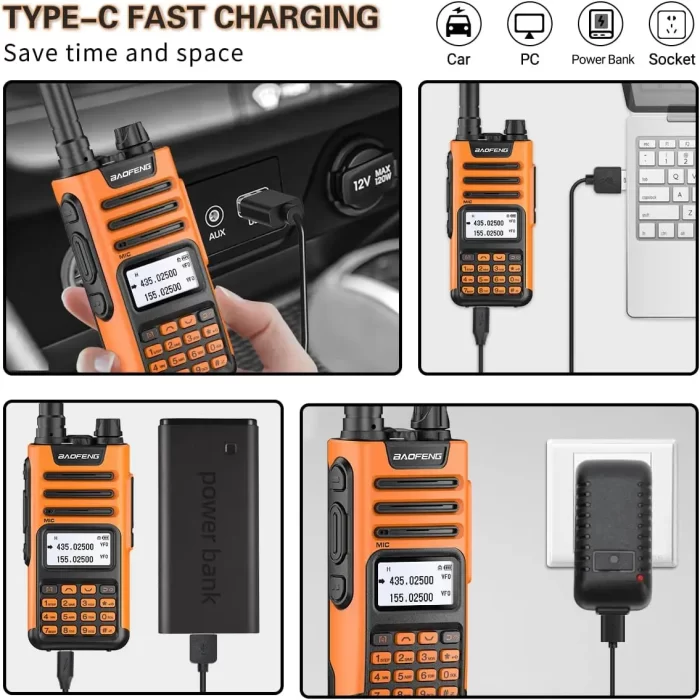 BaoFeng UV-13 PRO V2 Walkie Talkie - Dual Band, 999 Channels, Type-C Long Range Transceiver for Ham & CB Radio - Image 2