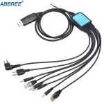 8-in-1 USB Programming Cable for Baofeng UV-5R, Quansheng UV-K5 & More - Compatible Ham Radio & Walkie Talkies