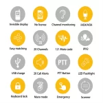 Motorola T82 outdoor flashlight two-way radio walkie-talkie gmrs radio two way radio handheld walkie talkie for security guards - Image 6