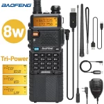 Baofeng UV-5R 8W Walkie Talkie – High Power Dual Band VHF UHF Portable Long Range CB Ham Radio