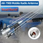 AR-7900 Dual Band Mobile Radio Antenna - VHF UHF High Gain Stainless Steel for AR-2520 BJ-218 QYT