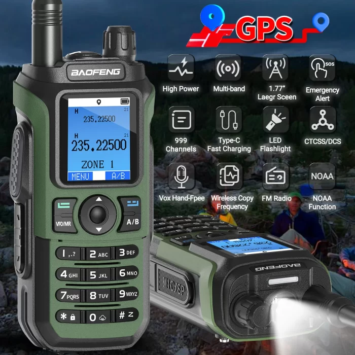 Baofeng UV-21 PRO GPS Walkie Talkie - Long Range Multi Band Two Way Radio with Type-C Charging - Image 2