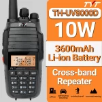 TYT TH-UV8000D Dual Band Walkie Talkie - High Power 10W Ham Radio with Cross Band Repeater & Long Range | 3600 mAh Battery