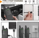 Portable Baofeng BF-T20 Mini Walkie Talkie - USB Charging UHF Two Way Radio for Hotels, Hunting & More - Image 2