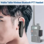 Baofeng Walkie Talkie Bluetooth PTT Headset Earpiece - Hands-Free K Plug for Kenwood UV-5R & BF-888S