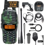 Baofeng UV-X10 Walkie Talkie - 15W Long Range Dual Band VHF/UHF with USB Charging for UV-5R & K5 Ham Radio