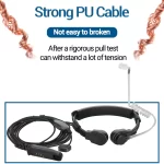 Waterproof Adjustable Acoustic Throat Mic Headset for Baofeng UV-9R PRO | Tactical Earpiece with Acoustic Tube - Image 4